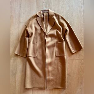 The Curated Women’s Tan Cashmere and Wool Blend Coat